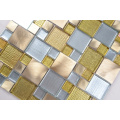 Sweden Style Apartment Bathroom Glass Aluminum Mosaic Tiles Price